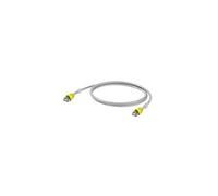 Câble de raccordement réseau informatique RJ45 (croisé) IE-C6FP8LD0004X40X40-Y 1312160004 CAT 6a S/FTP 0.40 m gris ignifuge, avec cliquet