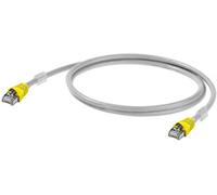 Câble de raccordement réseau informatique RJ45 (croisé) Weidmüller IE-C6FP8LD0004X40X40-Y 1312160004 CAT 6a S/FTP 0.40 m gris ignifuge, avec cliquet