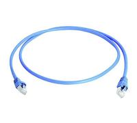 Câble de raccordement réseau informatique RJ45 Telegärtner 100008031 CAT 6a S/FTP bleu 0.25 m