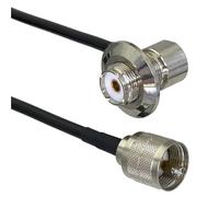 Câble de raccordement RF coaxial RG58 UHF femelle à angle droit vers fiche mâle PL259 15 cm 50 m(6FT (2M))