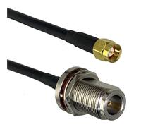 Câble de raccordement RF Droit RG316 RG58 N vers N SMA RP SMA mâle et Femelle Jack écrou cloison connecteur câble Pigtail 6 Pouces ~ 20 m(RG58 N Fnut to SMA M,2FT (60CM))
