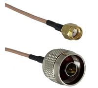 Câble de raccordement RF Droit RG316 RG58 N vers N SMA RP SMA mâle et Femelle Jack écrou cloison connecteur câble Pigtail 6 Pouces ~ 20 m(RG316 N M to RPSMA M,2FT (60CM))