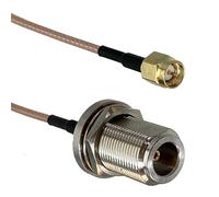 Câble de raccordement RF Droit RG316 RG58 N vers N SMA RP SMA mâle et Femelle Jack écrou cloison connecteur câble Pigtail 6 Pouces ~ 20 m(316 N Fnut to SMA M,2FT (60CM))