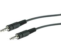 Câble de raccordement Roline 11.09.4501 Jack audio [1x Jack mâle 3.5 mm - 1x Jack mâle 3.5 mm] 1.00 m noir blindé