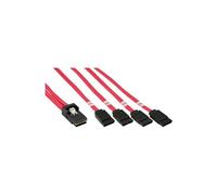 Câble de raccordement SAS, Mini SAS SFF8087 à 4x SATA, Crossover, 0,5m