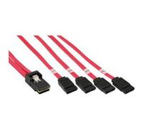 Câble de raccordement SAS, Mini SAS SFF8087 à 4x SATA, Crossover, 0,5m G