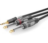 Câble de raccordement Sommer Cable HBA-3S62-0150 Jack audio [1x Jack mâle 3.5 mm - 2x Jack mâle 6,3 mm (mono)] 1.50 m noir