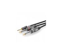 Câble de raccordement Sommer Cable HBA-3S62-0150 Jack audio [1x Jack mâle 3.5 mm - 2x Jack mâle 6,3 mm (mono)] 1.50 m noir