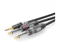 Câble de raccordement Sommer Cable HBA-3S62-0300 Jack audio [1x Jack mâle 3.5 mm - 2x Jack mâle 6,3 mm (mono)] 3.00 m noir