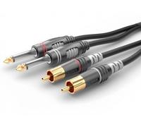 Sommer Cable Câble audio Basic HBA-62C2 – 2 x jack mono 6,3 mm à 2 x RCA – 0,9 m