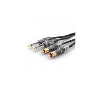 Câble de raccordement Sommer Cable HBA-62C2-0090 Jack / Cinch-RCA audio [2x Jack mâle 6,3 mm (mono) - 2x Cinch-RCA mâle] 0.90 m noir