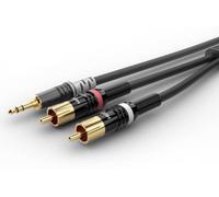 Câble de raccordement Sommer Cable HBP-3SC2-0300 audio [1x Jack mâle 3.5 mm - 2x Cinch-RCA mâle] 3.00 m noir