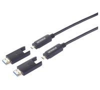 Câble de raccordement SpeaKa Professional fibre optique / HDMI Fiche mâle HDMI-A, Fiche mâle HDMI-Micro-D, Fiche mâle HDMI-A