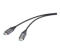 Câble de raccordement SpeaKa Professional HDMI / fibre optique Fiche mâle HDMI-A, Fiche mâle HDMI-A 10 m noir SP-12842660 8K UHD