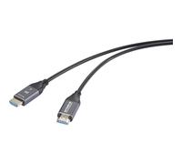 Câble de raccordement SpeaKa Professional HDMI / fibre optique Fiche mâle HDMI-A, Fiche mâle HDMI-A 40 m noir SP-12842672 8K UHD