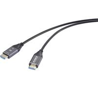 Câble de raccordement SpeaKa Professional HDMI / fibre optique Fiche mâle HDMI-A, Fiche mâle HDMI-A 20 m noir SP-12842664 8K UHD, AOC (câble optique actif)