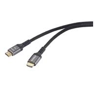 Câble de raccordement SpeaKa Professional HDMI Fiche mâle HDMI-A 1.50 m noir SP-13125604 4K UHD Câble HDMI