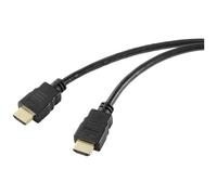 Câble de raccordement SpeaKa Professional HDMI Fiche mâle HDMI-A, Fiche mâle HDMI-A 0.50 m noir SP-10481280 8K UHD, gaine en PVC