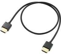 SpeaKa Professional Câble de connexion HDMI 0.50 m Canal de retour audio, contacts plaqués or noir [1x HDMI mâle