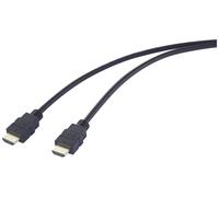 Câble de raccordement SpeaKa Professional HDMI Fiche mâle HDMI-A, Fiche mâle HDMI-A 2.00 m noir SP-12816080 4K UHD Câble HDMI