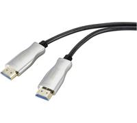 Câble de raccordement SpeaKa Professional HDMI Fiche mâle HDMI-A, Fiche mâle HDMI-A 30.00 m noir SP-9019352 4K UHD, blindé Câble HDMI