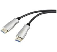 Câble de raccordement SpeaKa Professional HDMI Fiche mâle HDMI-A, Fiche mâle HDMI-A 50.00 m noir SP-9019356 4K UHD, blindé Câble