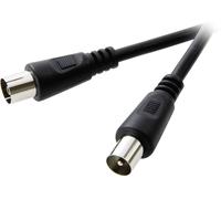 Câble de raccordement SpeaKa Professional SP-1301460 [1x antenne mâle 75 Ω - 1x antenne femelle 75 Ω] 10.00 m noir