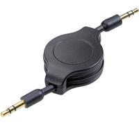 Câble de raccordement SpeaKa Professional SP-7869796 Jack audio [1x Jack mâle 3.5 mm - 1x Jack mâle 3.5 mm] 1.10 m noir avec