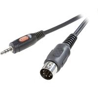 Câble de raccordement SpeaKa Professional SP-7869804 connexion DIN / Jack audio [1x diode mâle 5 pôles (DIN) - 1x Jack mâle 3.5 mm] 1.50 m noir