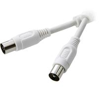 Câble de raccordement SpeaKa Professional SP-7869956 [1x antenne mâle 75 Ω - 1x antenne femelle 75 Ω] 1.50 m blanc