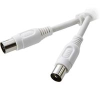 Câble de raccordement SpeaKa Professional SP-7869956 [1x antenne mâle 75 Ω - 1x antenne femelle 75 Ω] 1.50 m blanc