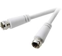 Câble de raccordement SpeaKa Professional SP-7869980 [1x F mâle - 1x F mâle] 10.00 m blanc