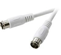 Câble de raccordement SpeaKa Professional SP-7869992 [1x F à raccord rapide - 1x F à raccord rapide] 10.00 m blanc