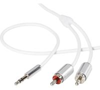 Câble de raccordement SpeaKa Professional SP-7870088 Cinch-RCA / Jack audio [2x Cinch-RCA mâle - 1x Jack mâle 3.5 mm] 0.80