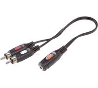 Câble de raccordement SpeaKa Professional SP-7870256 Cinch-RCA / Jack audio [2x Cinch-RCA mâle - 1x Jack femelle 3.5 mm] 1.50