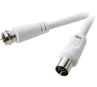 Câble de raccordement SpeaKa Professional SP-7870452 [1x F mâle - 1x antenne femelle 75 Ω] 10.00 m blanc