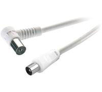 Câble de raccordement SpeaKa Professional SP-7870456 [1x antenne mâle 75 Ω - 1x antenne femelle 75 Ω] 15.00 m blanc