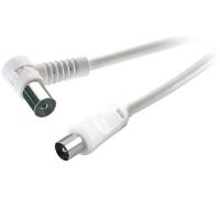 Câble de raccordement SpeaKa Professional SP-7870456 [1x antenne mâle 75 Ω - 1x antenne femelle 75 Ω] 15.00 m blanc