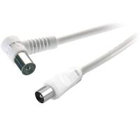 Câble de raccordement SpeaKa Professional SP-7870456 [1x antenne mâle 75 Ω - 1x antenne femelle 75 Ω] 15.00 m blanc