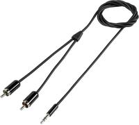 Câble de raccordement SpeaKa Professional SP-7870484 Cinch-RCA / Jack audio [2x Cinch-RCA mâle - 1x