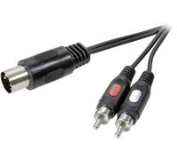 Câble de raccordement SpeaKa Professional SP-7870640 connexion DIN / Cinch-RCA audio [1x diode mâle 5 pôles (DIN) - 2x Cinch-RCA