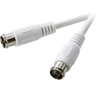 Câble de raccordement SpeaKa Professional SP-7870684 [1x F à raccord rapide - 1x F à raccord rapide] 1.50 m blanc