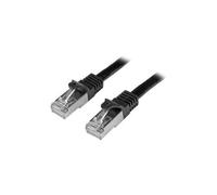 StarTech.com Cable reseau Cat6 blinde SFTP sans crochet de 50 cm - Cordon Ethernet RJ45 anti-accroc - Cable patch M/M - Noir - cordon de raccordement - 50 cm - noir