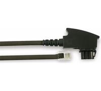 Câble de raccordement téléphonique, TAE/F, 3m, noir