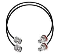 Câble de raccordement TNC RG58 Prise mâle TNC vers cloison femelle TNC Câble d'extension d'antenne Wifi Câble coaxial à faible perte de 20 pouces (50 cm) pour antenne sans fil Ham Radio 2 Pack
