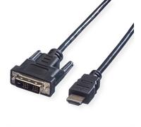 Câble de raccordement Value DVI / HDMI Fiche mâle DVI-D 18+1 pôles, Fiche mâle