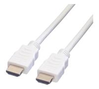 Câble de raccordement Value HDMI Fiche mâle HDMI-A 5.00 m blanc 11.99.5705 4K