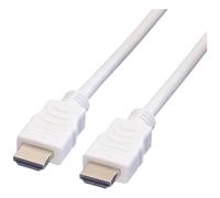 Câble de raccordement Value HDMI Fiche mâle HDMI-A 7.50 m blanc 11.99.5706