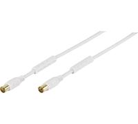 Câble de raccordement Vivanco 48120 [1x antenne femelle 75 Ω - 1x antenne mâle 75 Ω] 3.00 m blanc