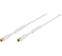 Câble de raccordement Vivanco 48123 [1x antenne femelle 75 Ω - 1x antenne mâle 75 Ω] 10.00 m blanc